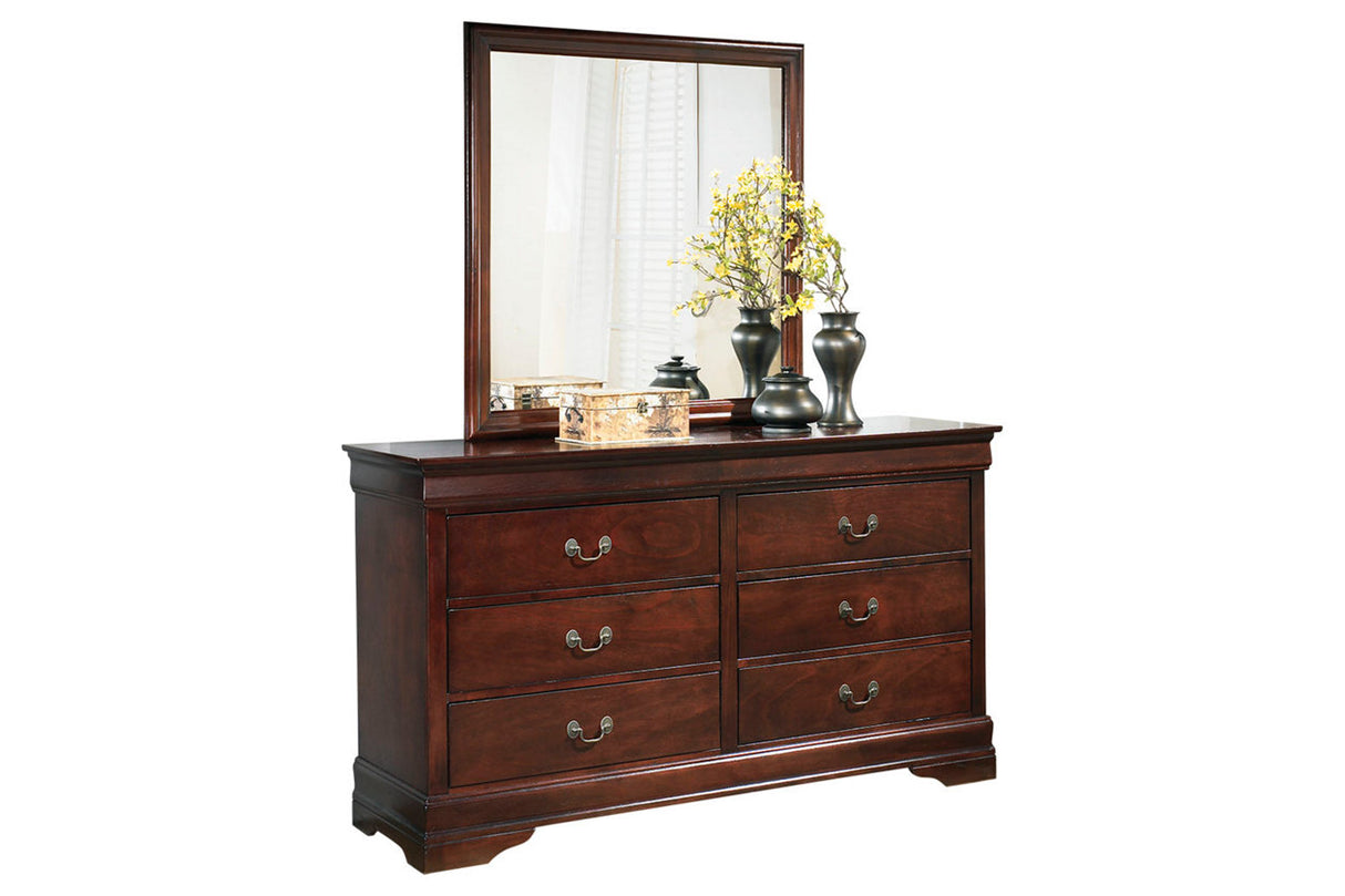Alisdair Reddish Brown Dresser and Mirror from Ashley - Luna Furniture