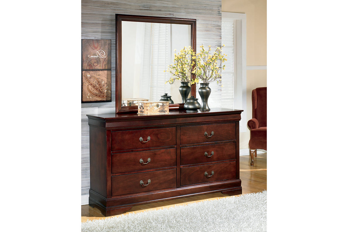 Alisdair Reddish Brown Dresser and Mirror from Ashley - Luna Furniture