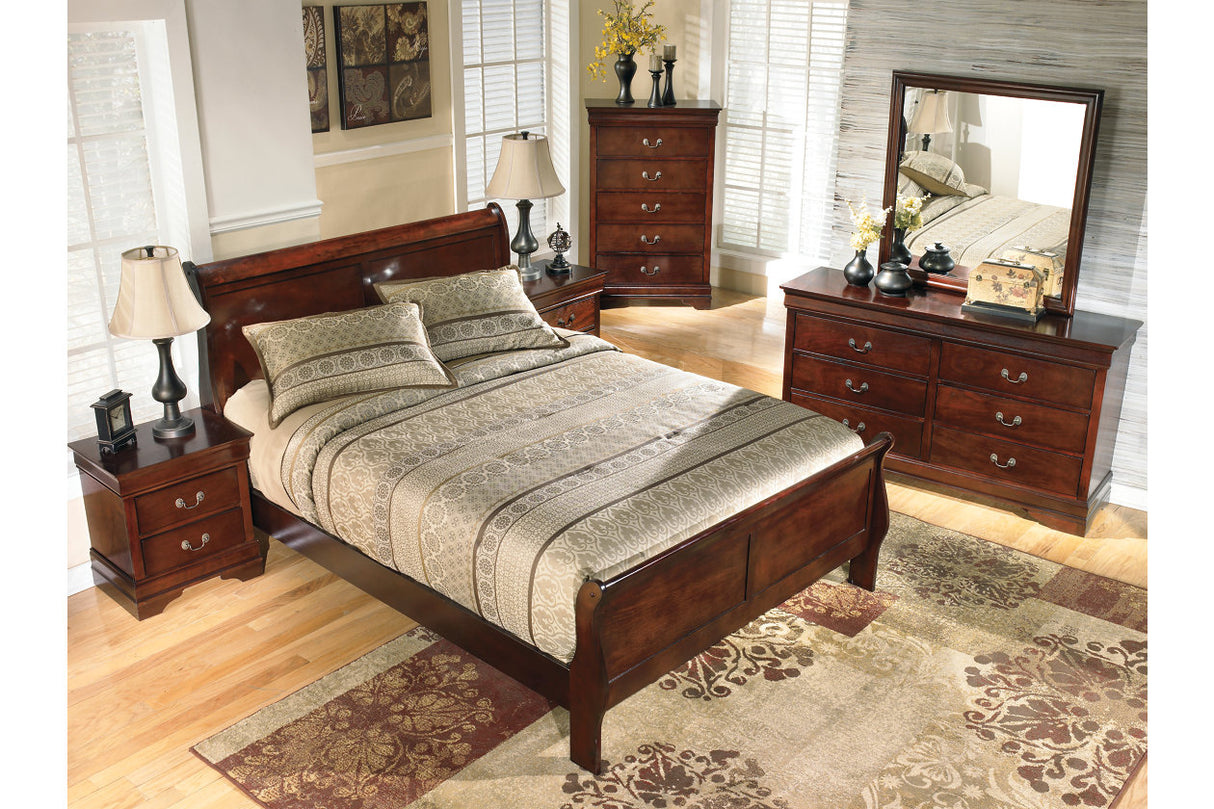 Alisdair Reddish Brown California King Sleigh Bed from Ashley - Luna Furniture