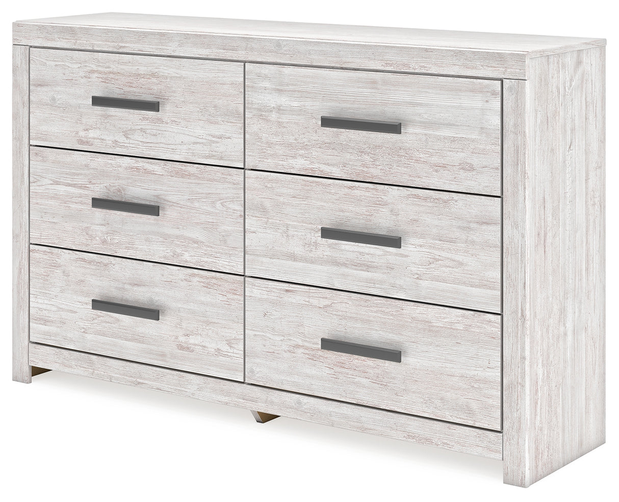 Cayboni Whitewash Full Panel Bed, Dresser and Nightstand from Ashley Furniture - Luna Furniture