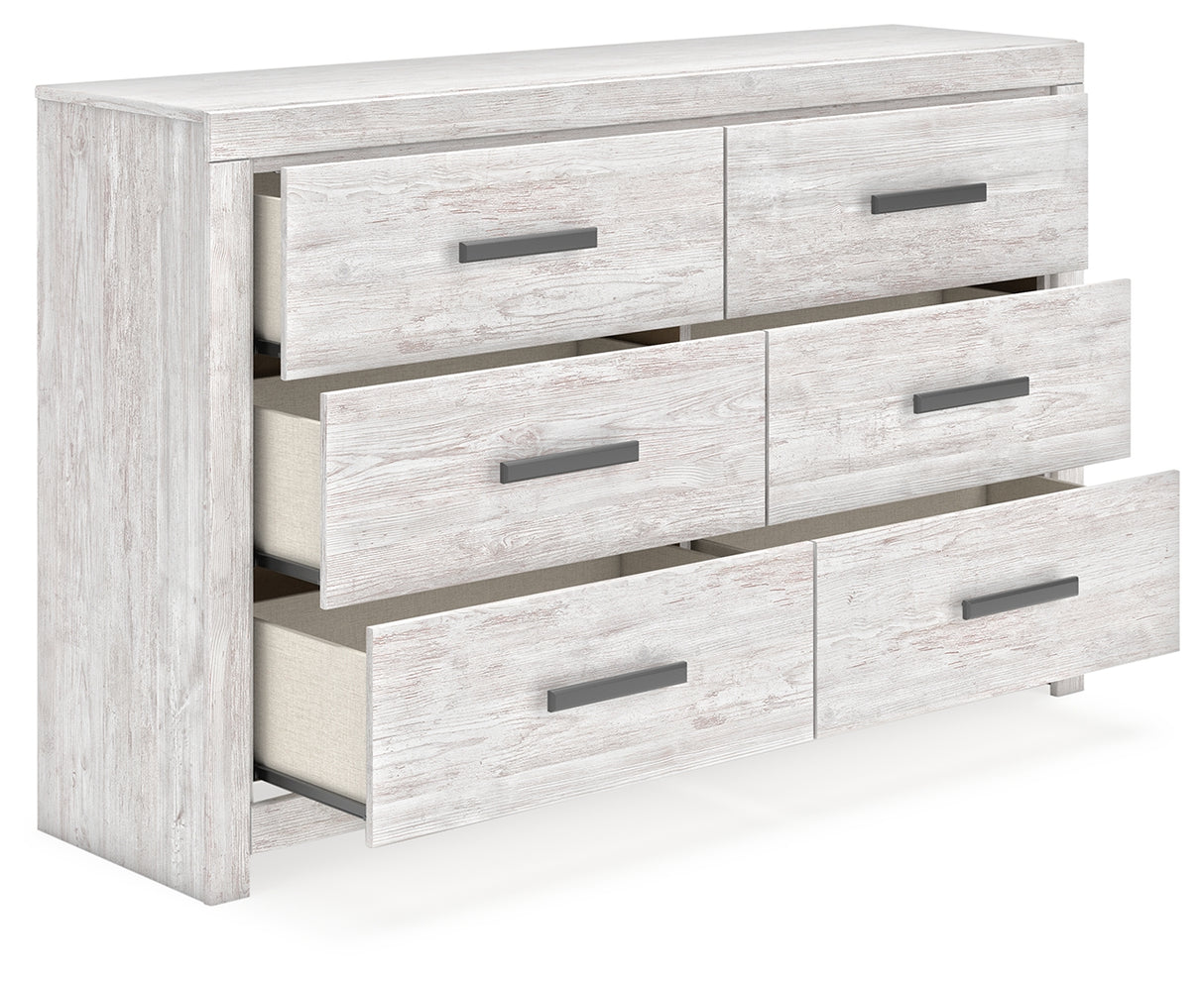 Cayboni Whitewash Full Panel Bed, Dresser and Nightstand from Ashley Furniture - Luna Furniture