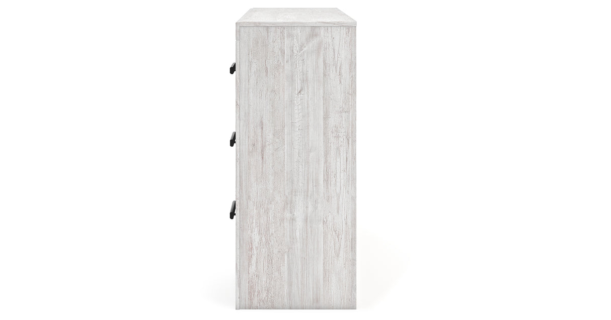Cayboni Queen Panel Bed with Dresser and 2 Nightstands in Whitewash from Ashley Furniture - Luna Furniture