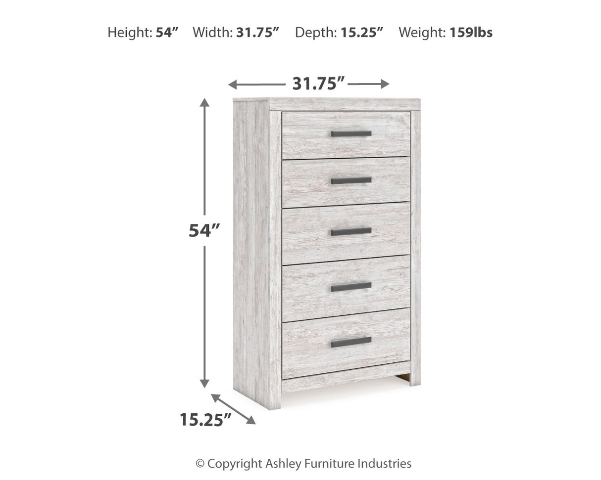 Cayboni Whitewash King Panel Bed, Dresser, Mirror, Chest and Nightstand from Ashley Furniture - Luna Furniture