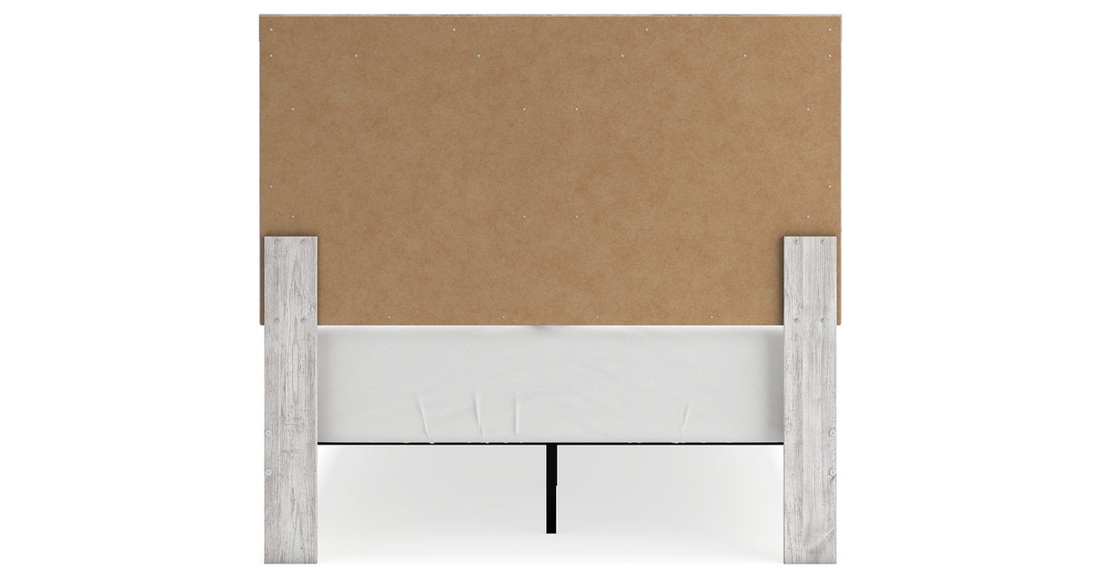 Cayboni Full Panel Bed with Mirrored Dresser and Chest in Whitewash from Ashley Furniture - Luna Furniture