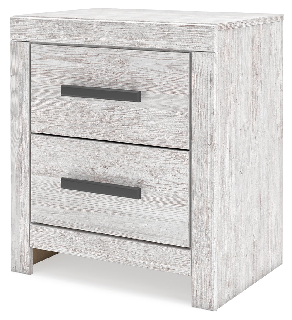 Cayboni Whitewash Full Panel Bed, Dresser, Mirror, Chest and 2 Nightstands from Ashley Furniture - Luna Furniture
