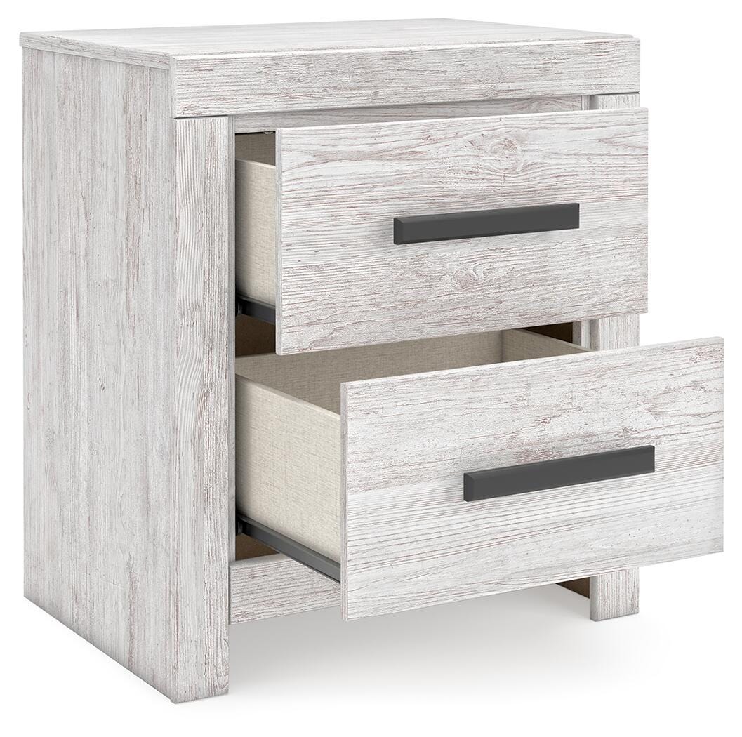 Cayboni Whitewash Full Panel Bed, Dresser, Mirror, Chest and 2 Nightstands from Ashley Furniture - Luna Furniture