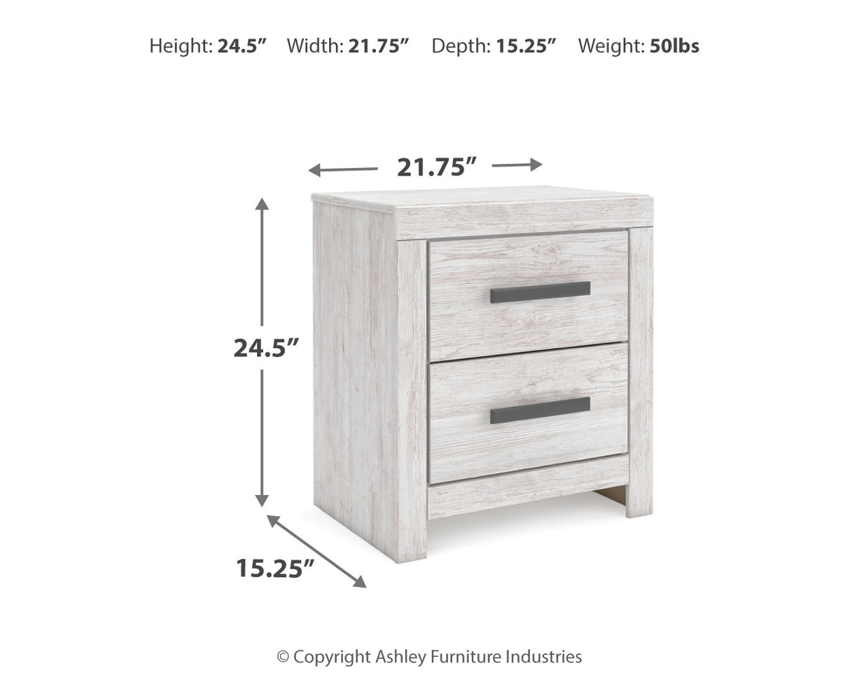 Cayboni Whitewash King Panel Bed, Dresser, Mirror, Chest and Nightstand from Ashley Furniture - Luna Furniture