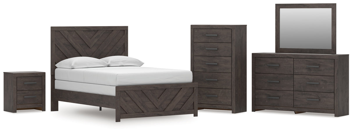 Prendonea Full Panel Bed, Dresser, Mirror, Chest and Nightstand from Ashley Furniture - Luna Furniture
