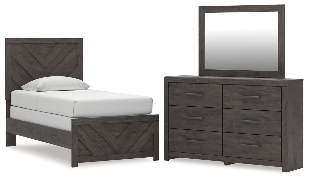 Prendonea Twin Panel Bed, Dresser and Mirror from Ashley Furniture - Luna Furniture