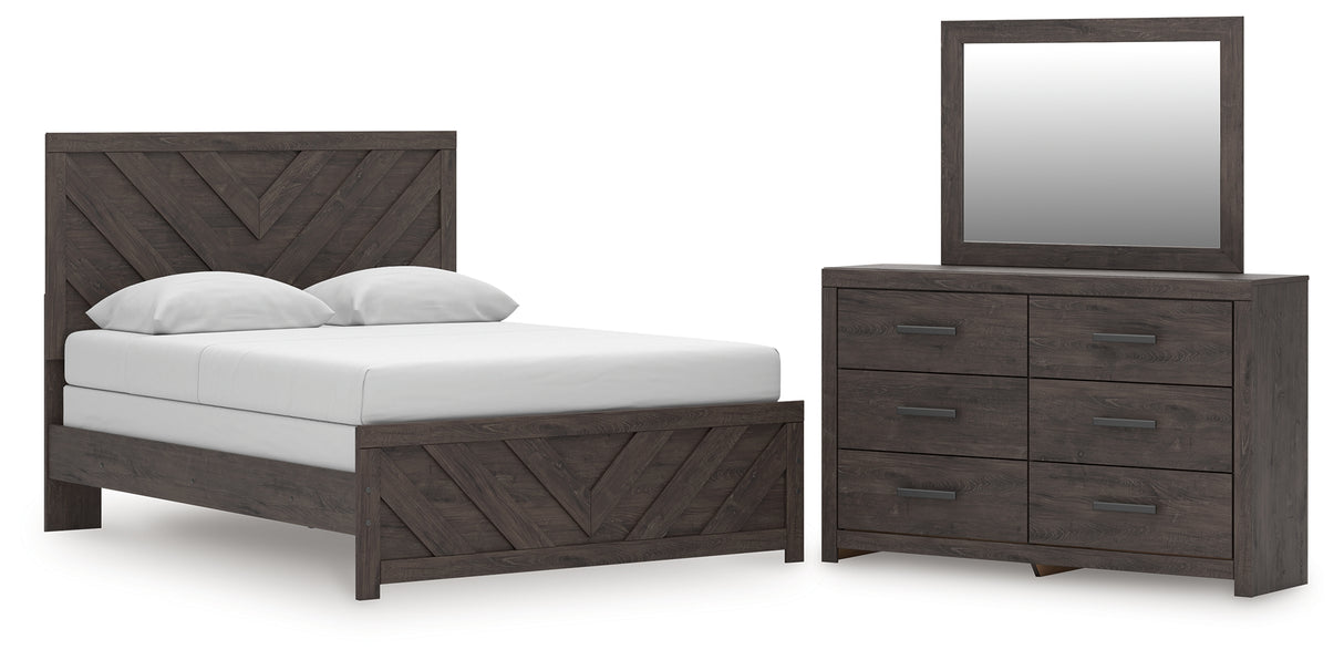 Prendonea Queen Panel Bed, Dresser and Mirror from Ashley Furniture - Luna Furniture