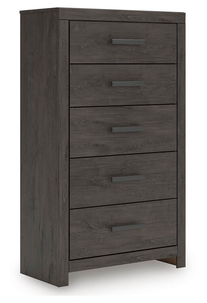 Prendonea Full Panel Bed, Dresser, Mirror, Chest and Nightstand from Ashley Furniture - Luna Furniture