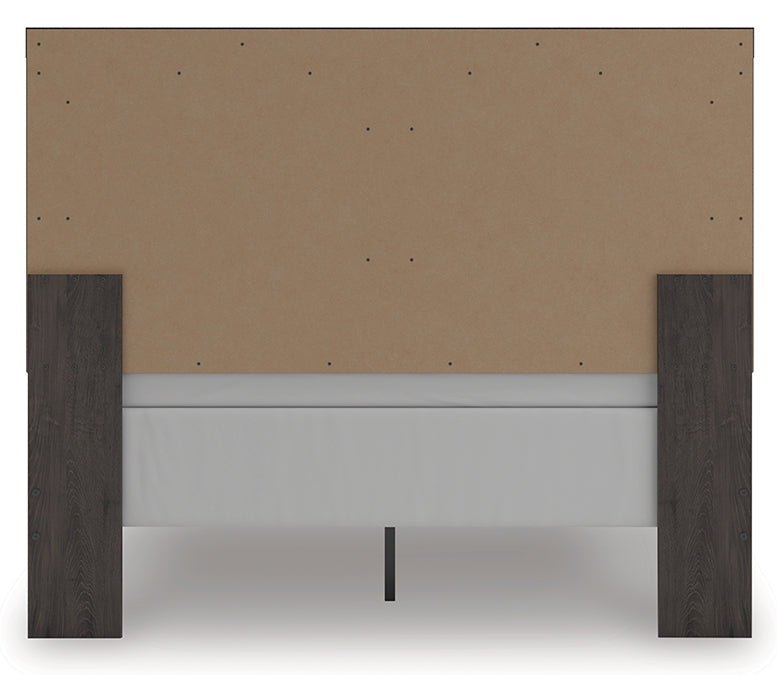 Prendonea Dark Charcoal Queen Panel Bed, Dresser and Nightstand from Ashley - Luna Furniture