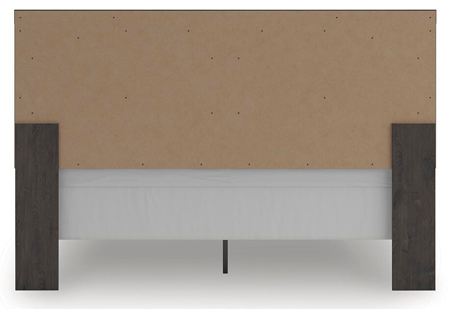 Prendonea Dark Charcoal King Panel Bed, Dresser, Mirror and Nightstand from Ashley Furniture - Luna Furniture