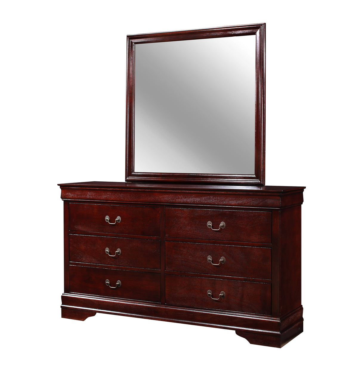 Louis Philip Cherry Mirror (Mirror Only) from Crown Mark - Luna Furniture