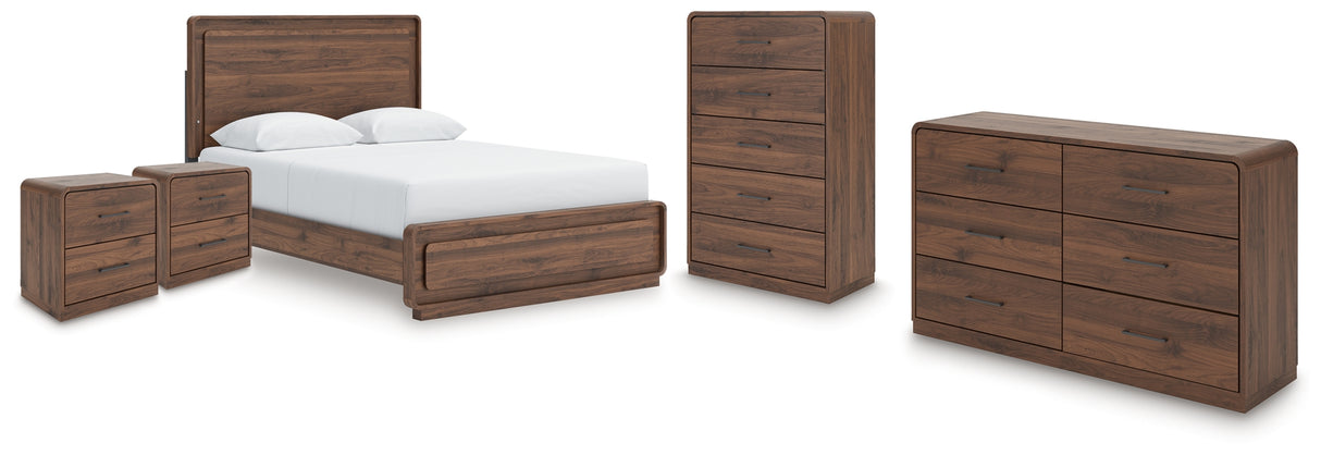 Fortlorn Queen Panel Bed, Dresser, Chest and 2 Nightstands from Ashley Furniture - Luna Furniture