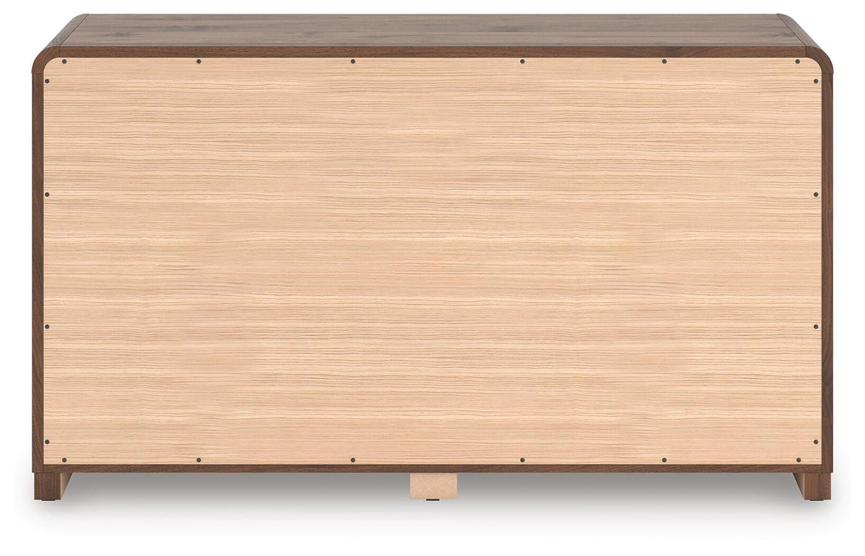 Fortlorn Walnut King Panel Bed, Dresser and 2 Nightstands from Ashley - Luna Furniture