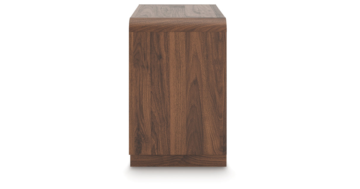 Fortlorn Walnut King Panel Bed, Dresser and 2 Nightstands from Ashley - Luna Furniture