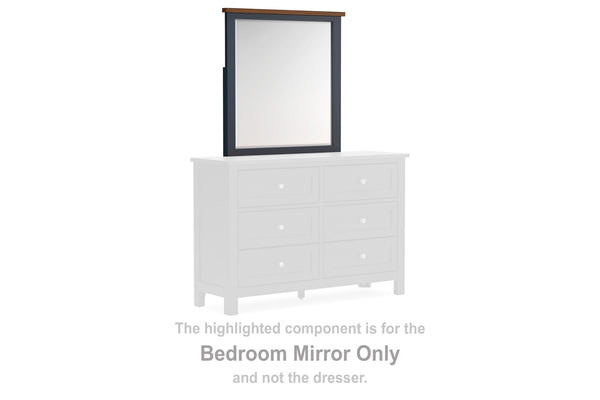 Landocken Brown/Blue Bedroom Mirror (Mirror Only)