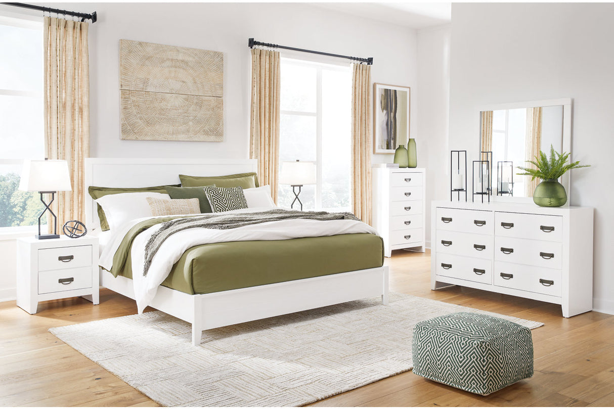 Binterglen White California King Panel Bed from Ashley - Luna Furniture
