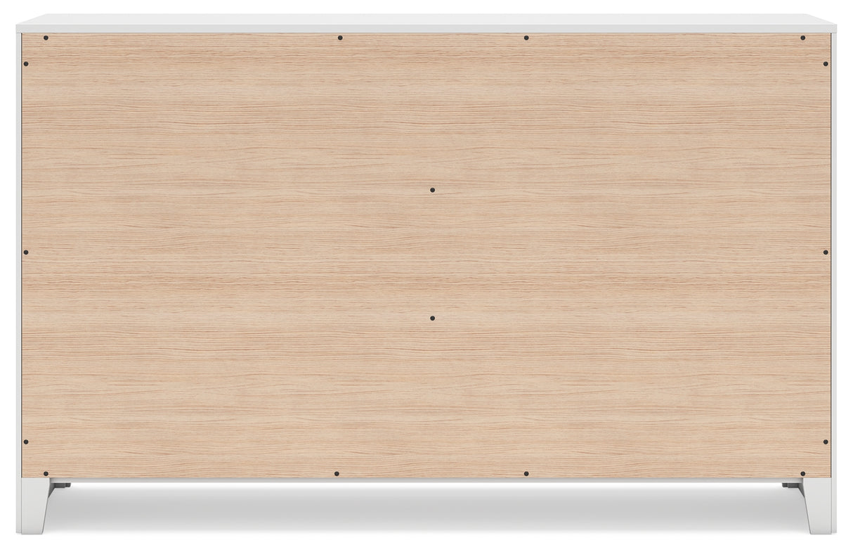 Binterglen King Panel Bed with Dresser and 2 Nightstands in White from Ashley Furniture - Luna Furniture