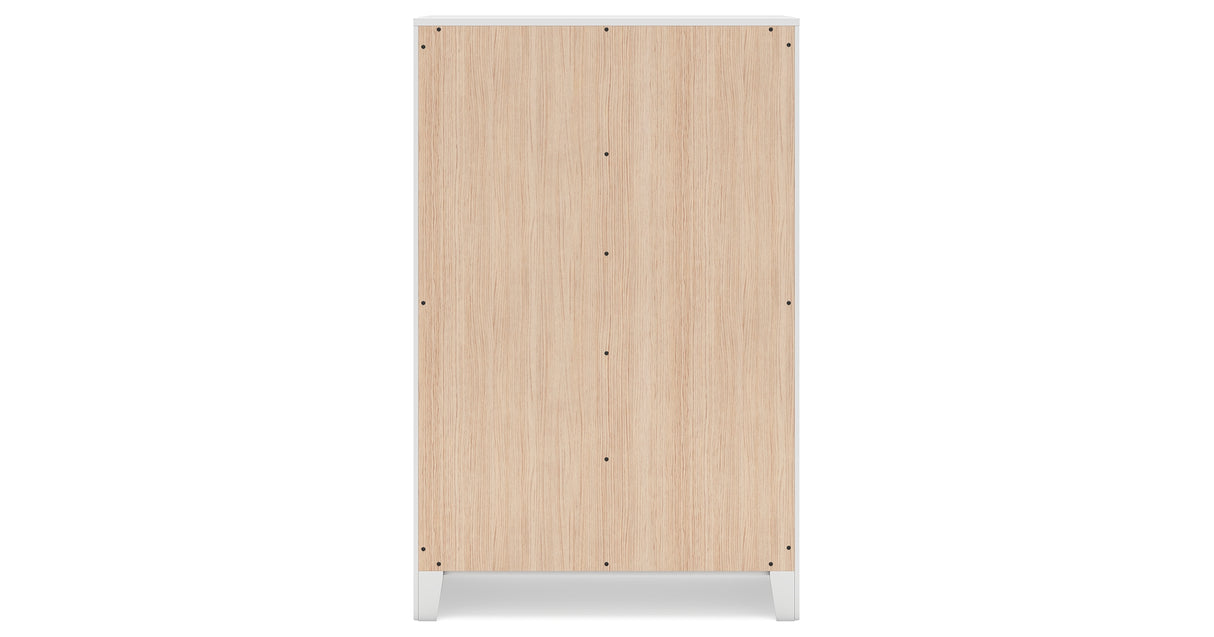 Binterglen Twin Panel Bed with Mirrored Dresser, Chest and 2 Nightstands in White from Ashley Furniture - Luna Furniture