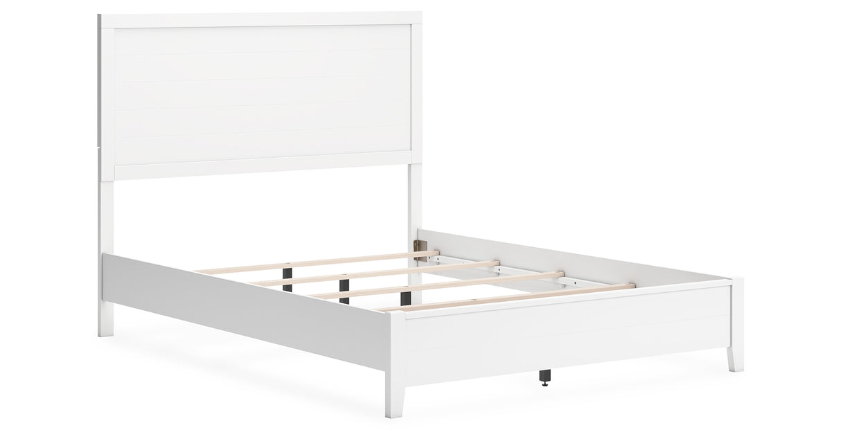 Binterglen Queen Panel Bed with Dresser in White from Ashley - Luna Furniture
