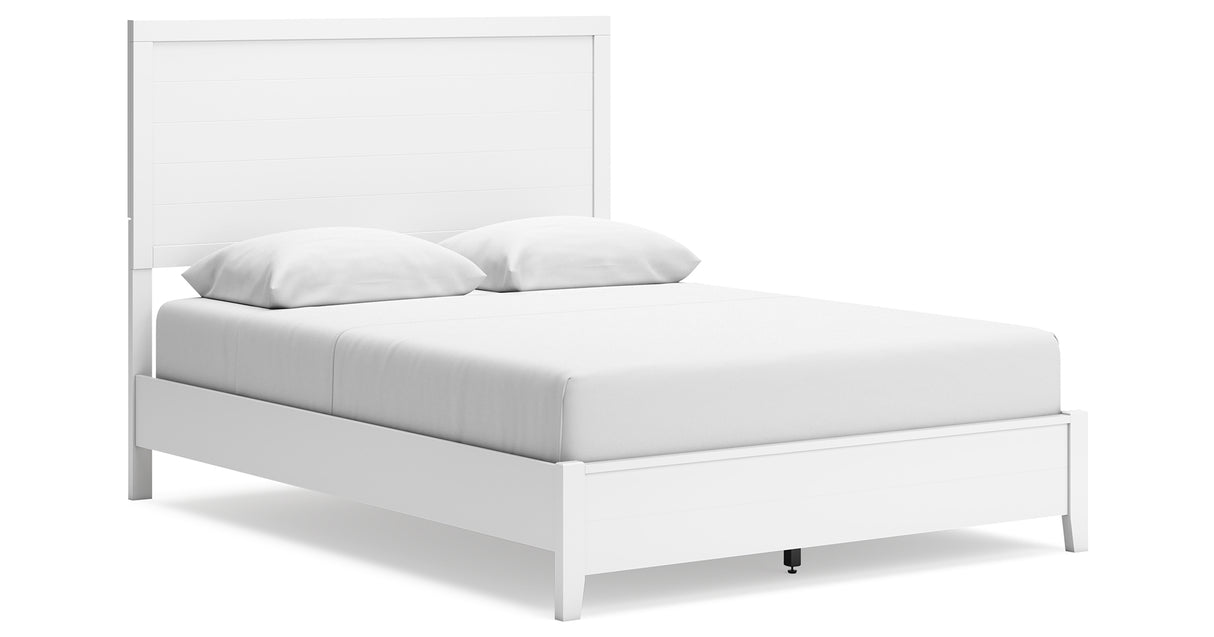Binterglen Queen Panel Bed with Dresser in White from Ashley - Luna Furniture