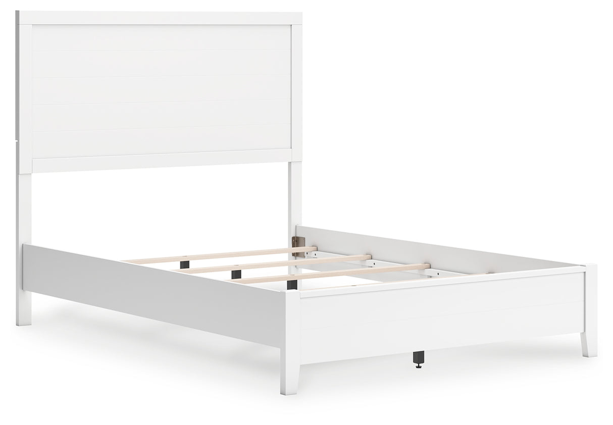 Binterglen White Full Panel Bed with Mirrored Dresser from Ashley Furniture - Luna Furniture