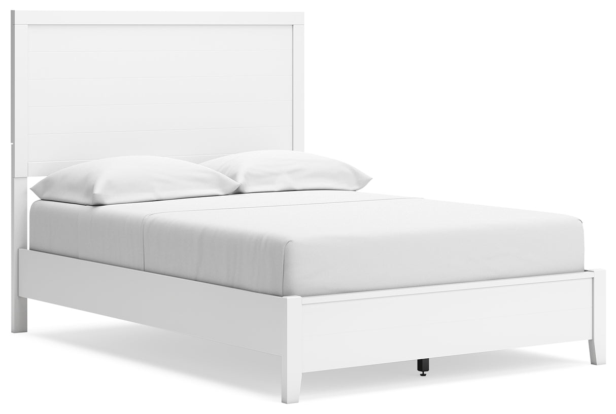 Binterglen White Full Panel Bed with Mirrored Dresser from Ashley Furniture - Luna Furniture
