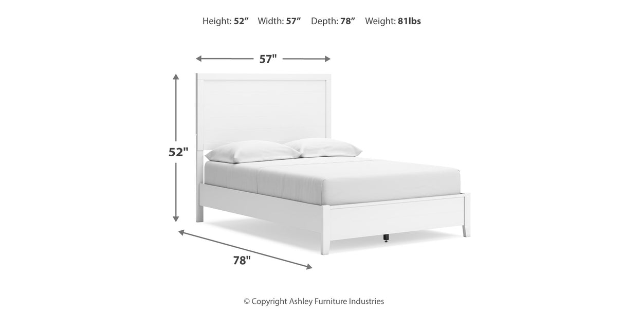 Binterglen Full Panel Bed with Dresser in White from Ashley - Luna Furniture