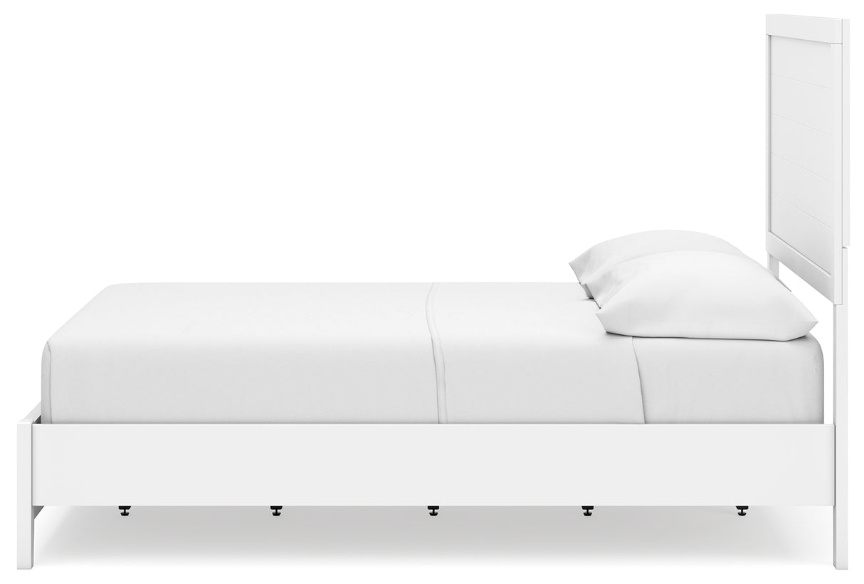 Binterglen White Full Panel Bed with Mirrored Dresser from Ashley Furniture - Luna Furniture