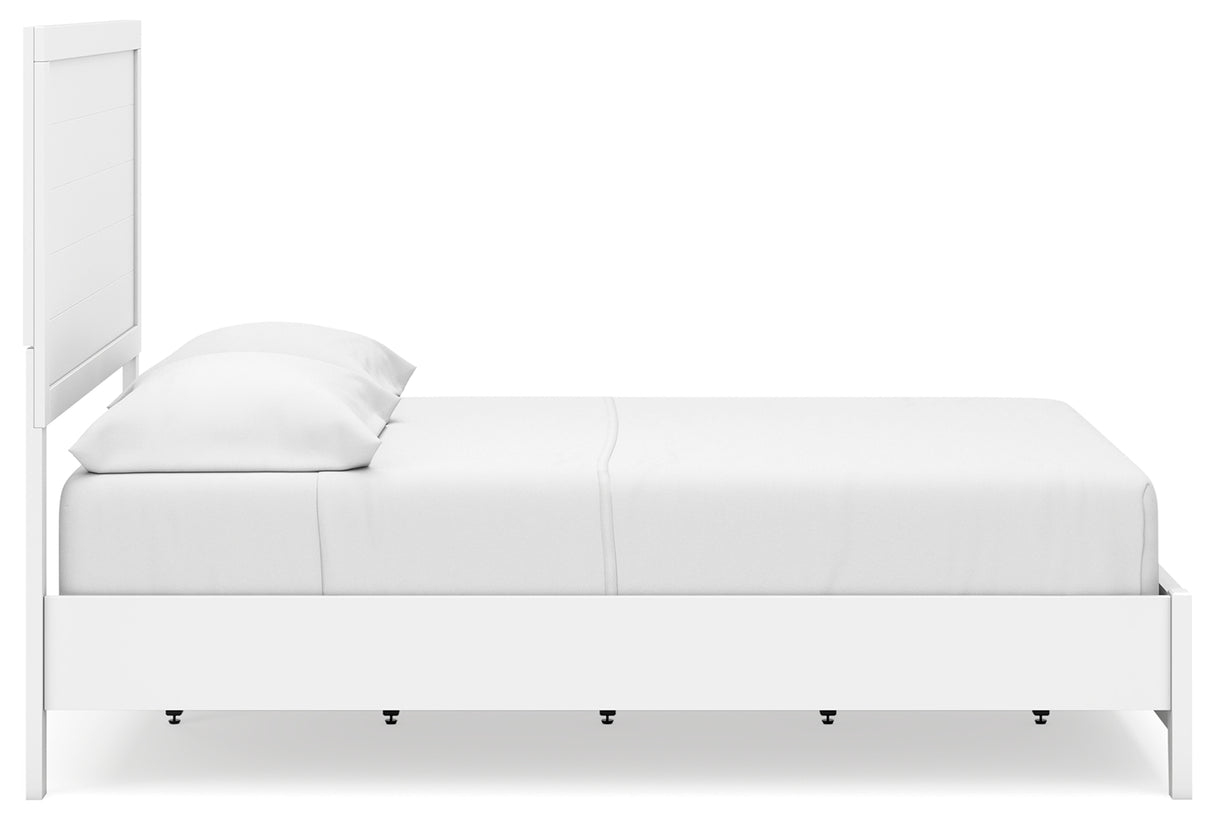 Binterglen White Full Panel Bed with Mirrored Dresser from Ashley Furniture - Luna Furniture