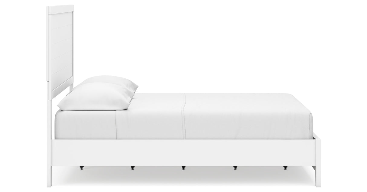 Binterglen Full Panel Bed with Mirrored Dresser and Chest in White from Ashley Furniture - Luna Furniture