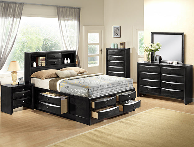 Emily Black Bedroom Mirror (Mirror Only) from Crown Mark - Luna Furniture
