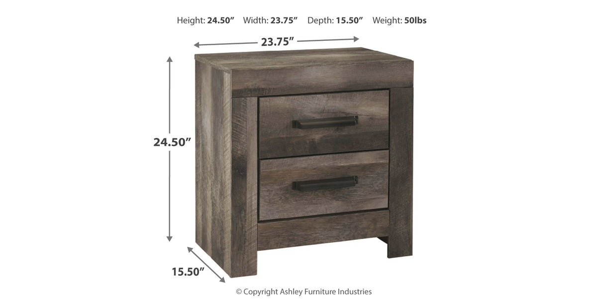 Wynnlow Gray Twin Panel Bed and 2 Nightstands from Ashley Furniture - Luna Furniture