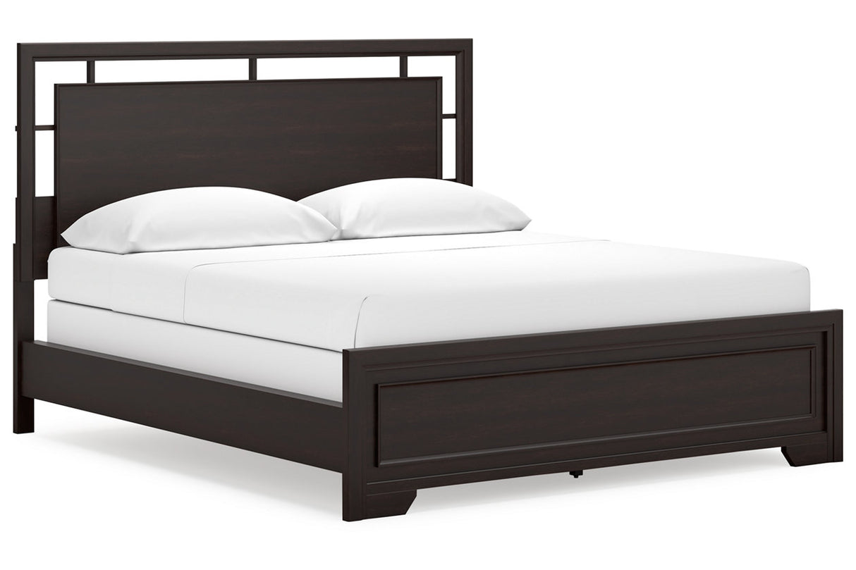 Covetown Dark Brown California King Panel Bed from Ashley - Luna Furniture
