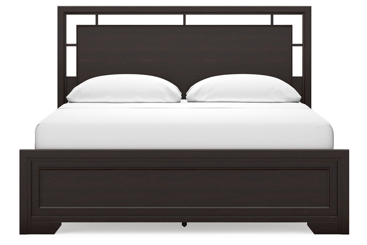 Covetown Dark Brown California King Panel Bed from Ashley - Luna Furniture