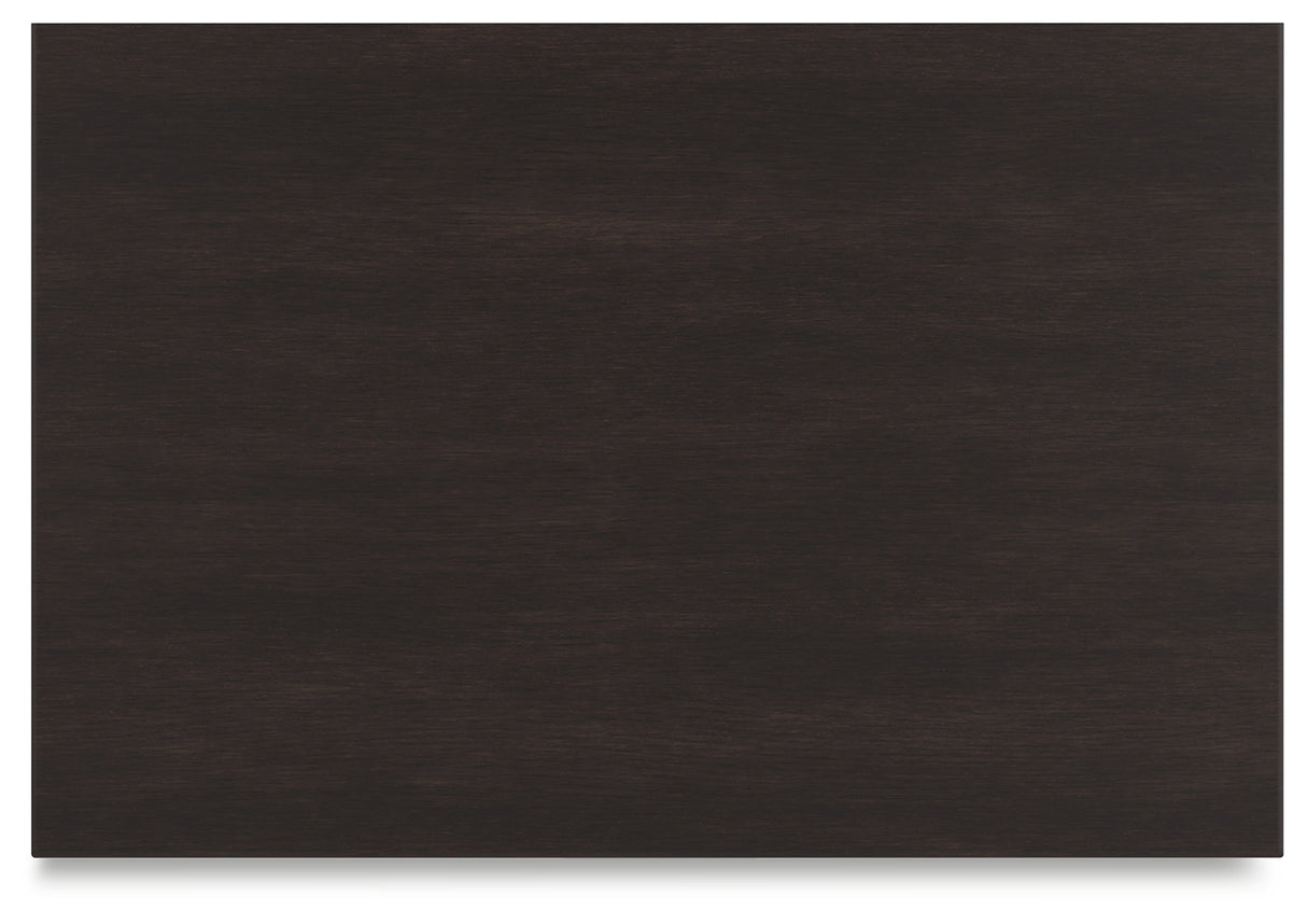 Covetown Dark Brown Queen Panel Bed and Nightstand from Ashley Furniture - Luna Furniture