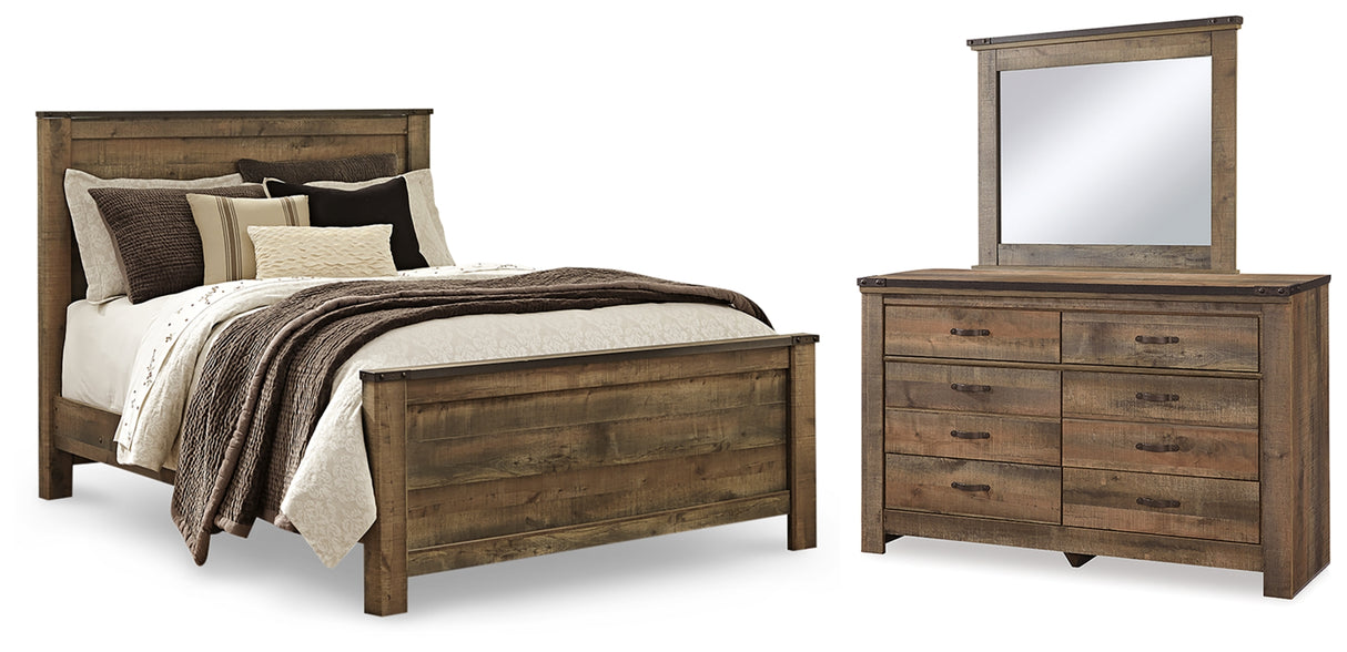 Trinell Queen Panel Bed, Dresser and Mirror from Ashley Furniture - Luna Furniture