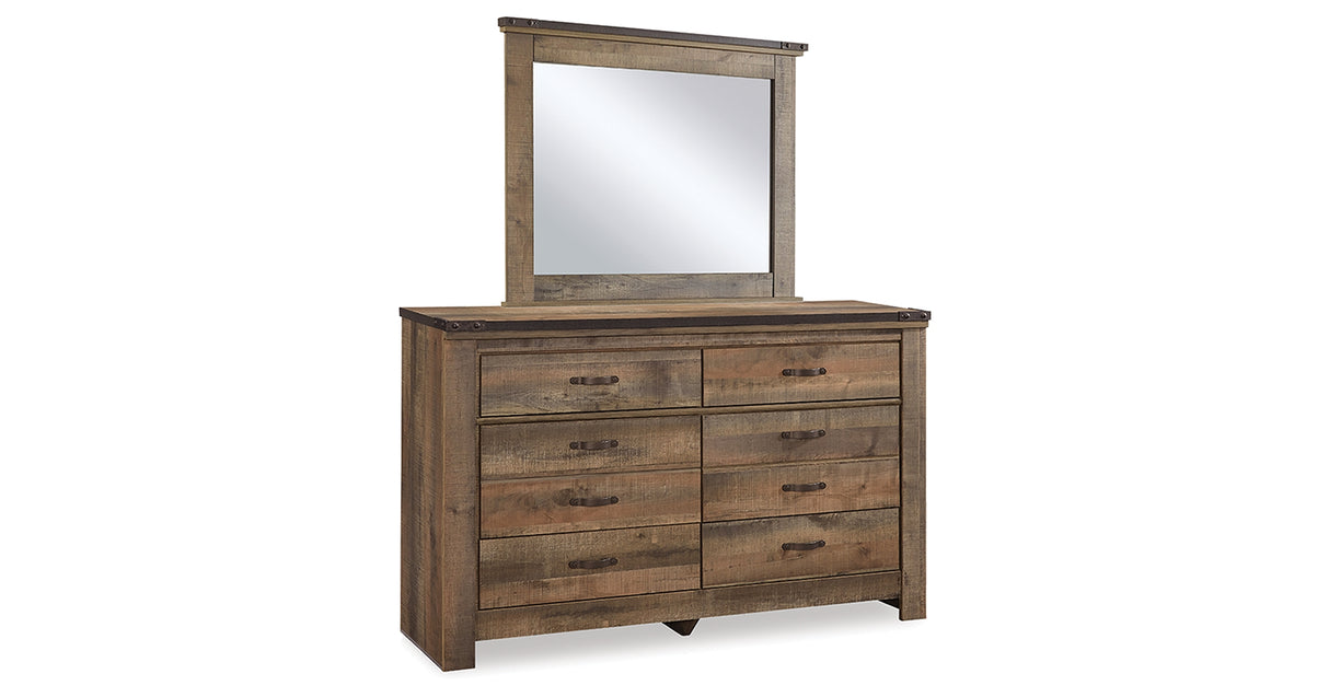 Trinell Queen Panel Bed, Dresser and Mirror from Ashley Furniture - Luna Furniture