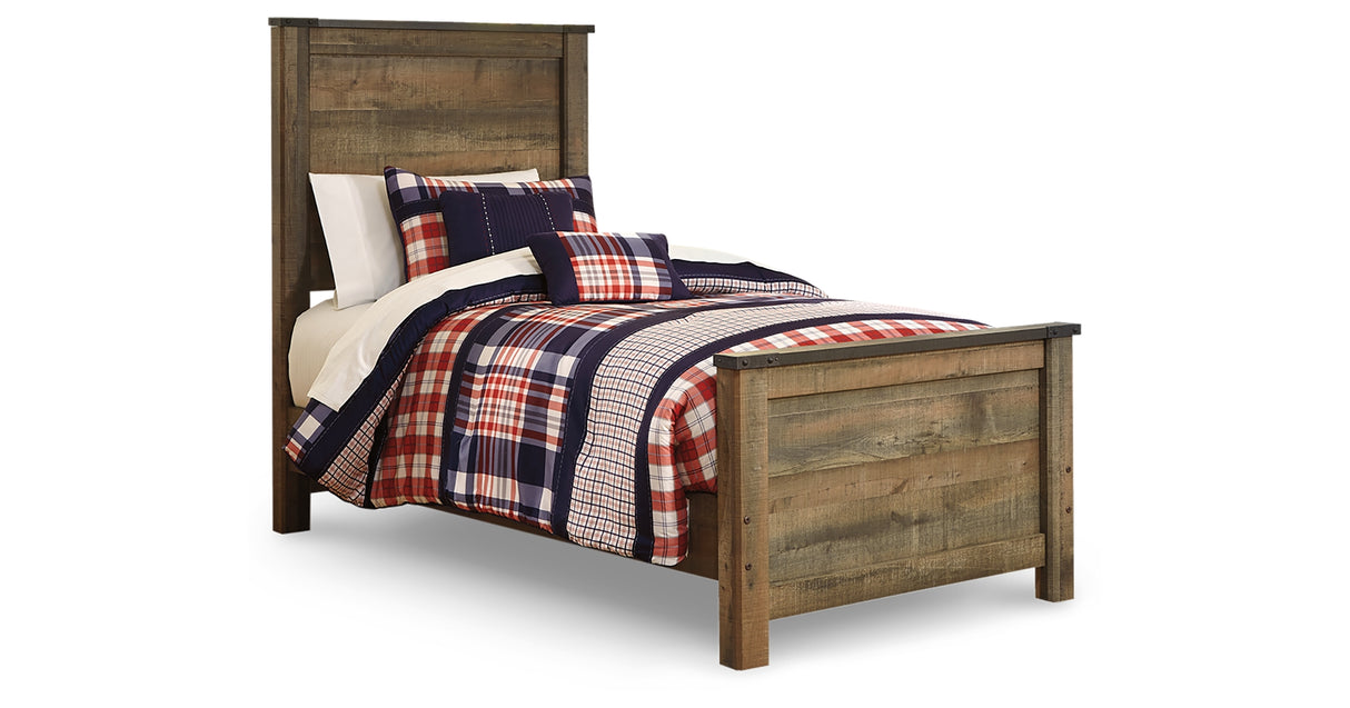 Trinell Twin Panel Bed, Dresser and Mirror from Ashley Furniture - Luna Furniture