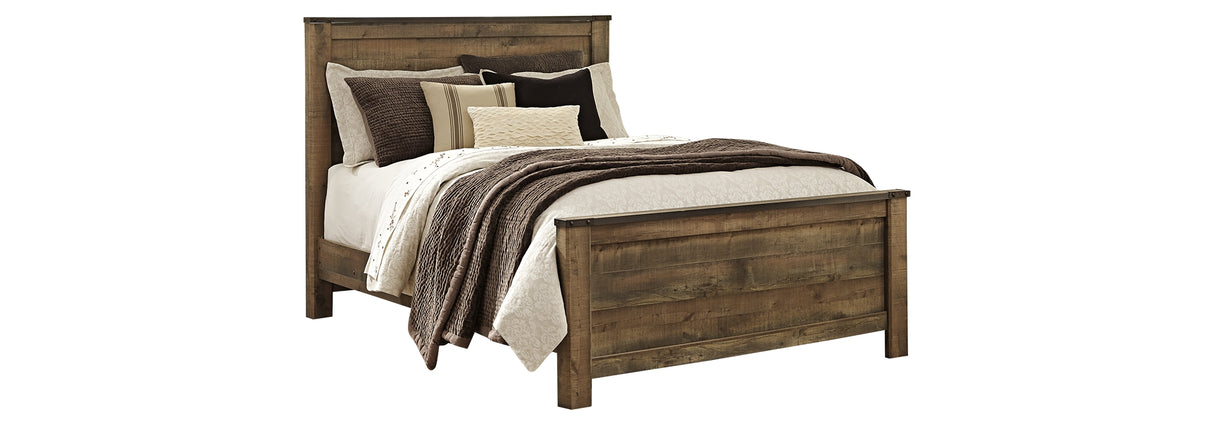 Trinell Brown Queen Panel Bed, Dresser, Mirror and Nightstand from Ashley Furniture - Luna Furniture