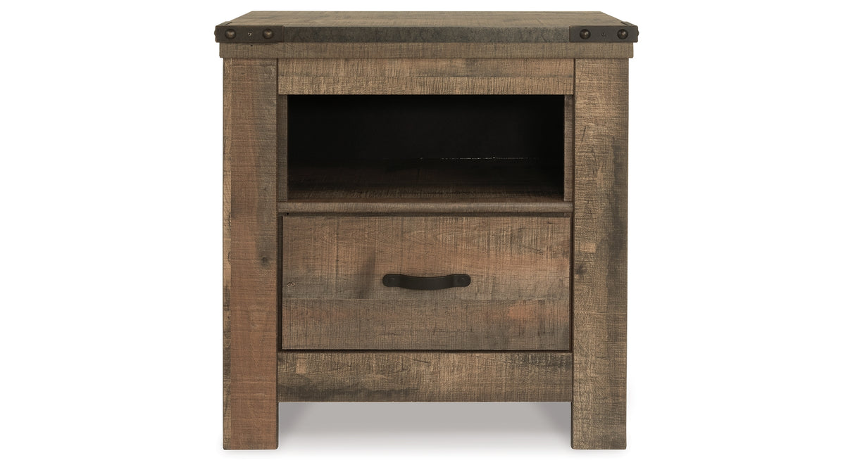 Trinell Brown Full Panel Bed, Dresser, Mirror and Nightstand from Ashley Furniture - Luna Furniture