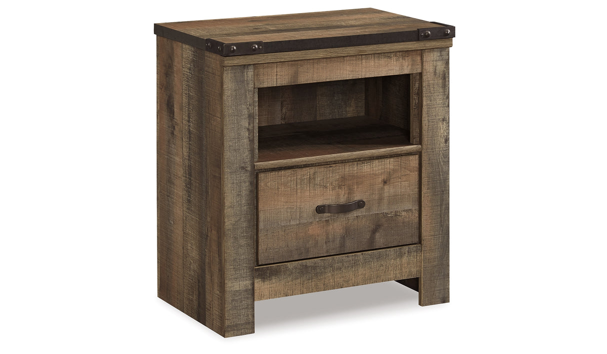 Trinell Brown Full Panel Bed, Dresser, Mirror and Nightstand from Ashley Furniture - Luna Furniture