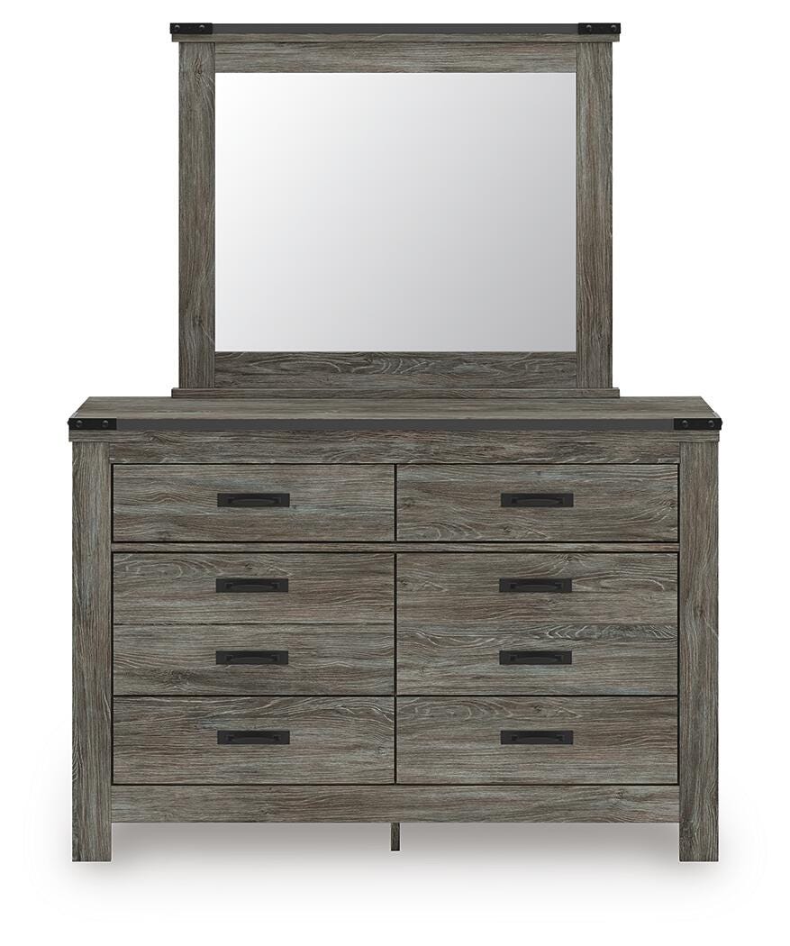 Frandern Gray Dresser and Mirror from Ashley Furniture - Luna Furniture