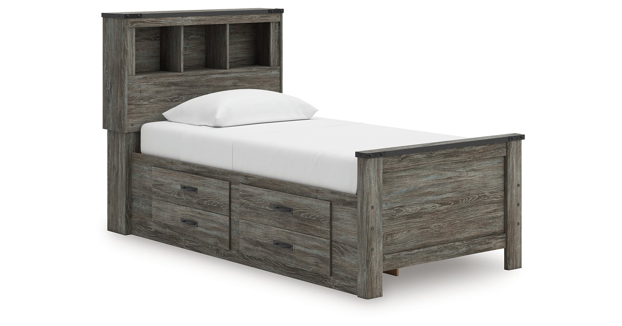 Frandern Twin Bookcase Bed with Storage, Dresser and Mirror from Ashley - Luna Furniture