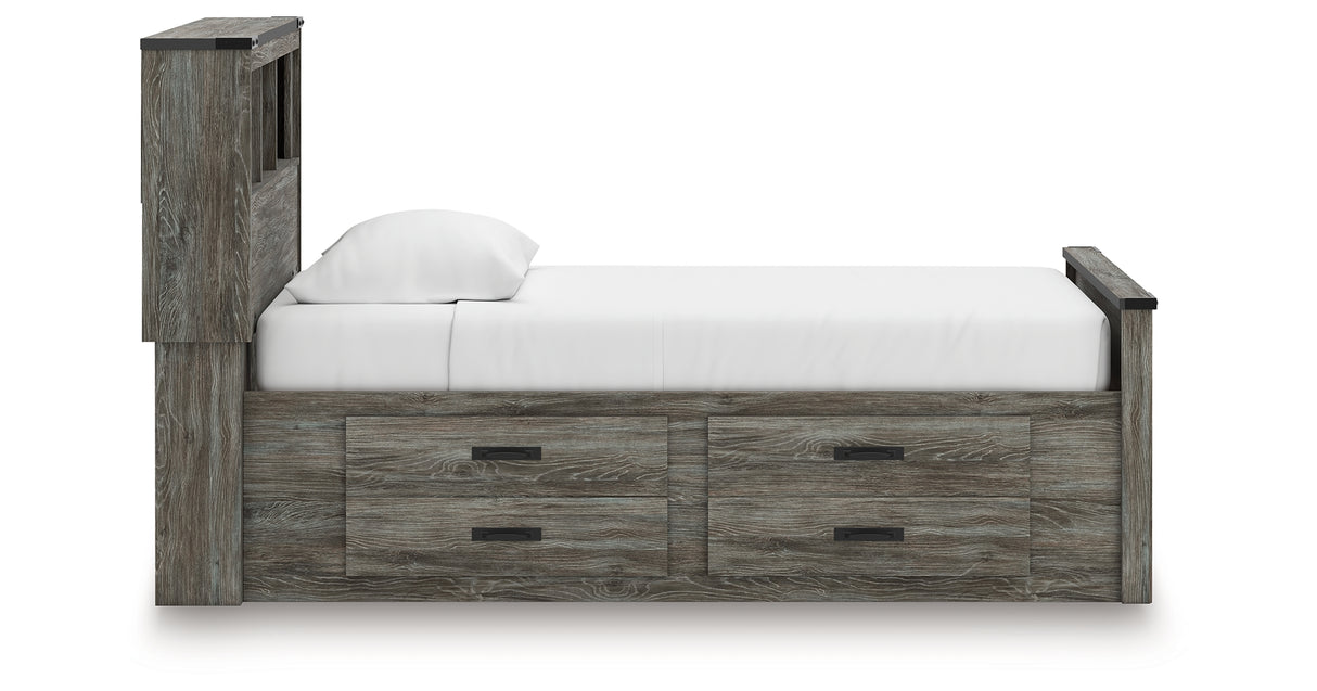 Frandern Twin Bookcase Bed with Storage, Dresser and Mirror from Ashley - Luna Furniture