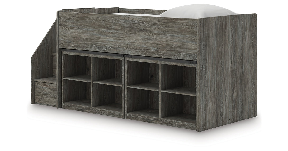 Frandern Twin Loft Bed with Bookcase Storage from Ashley Furniture - Luna Furniture