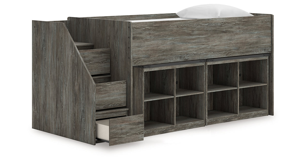 Frandern Twin Loft Bed with Bookcase Storage from Ashley Furniture - Luna Furniture