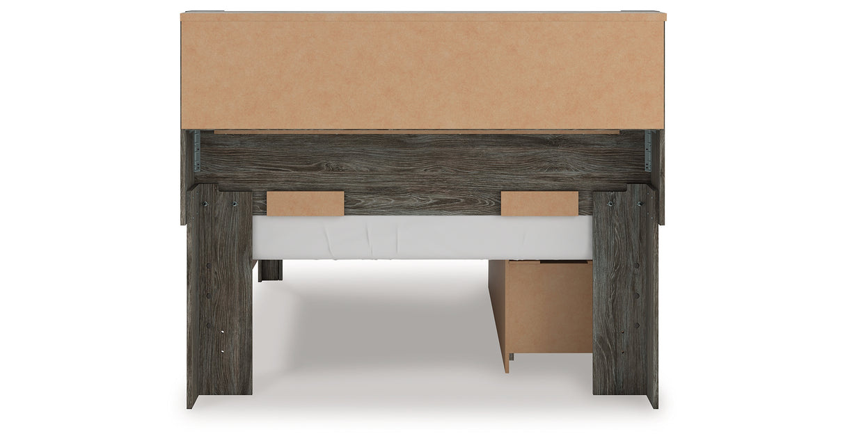 Frandern Full Bookcase Panel Bed with Storage, Dresser, Mirror and Chest from Ashley - Luna Furniture